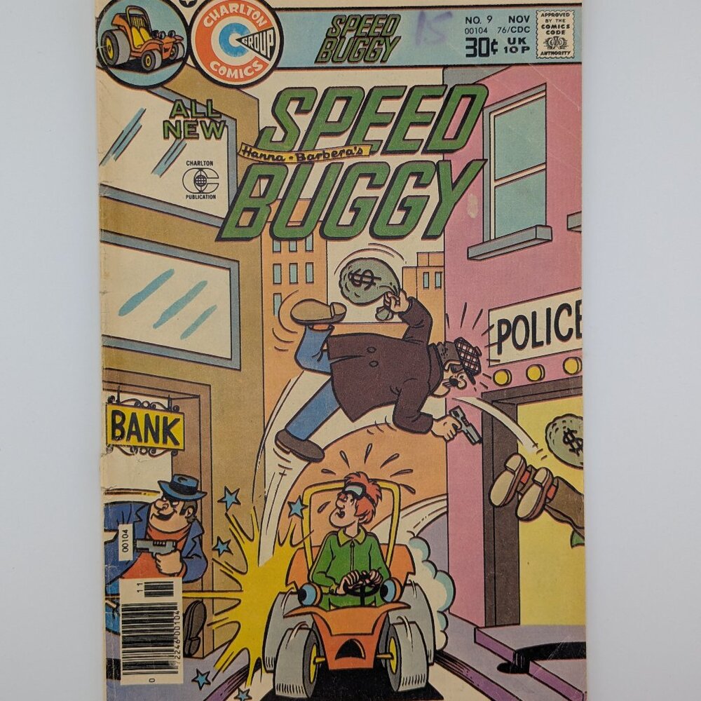 Speed Buggy #9 (1976) – Final Issue Featuring a High-Speed Bank Robbery!